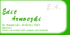 edit arnoczki business card